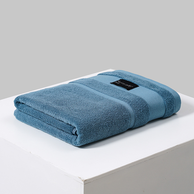 Hotel Luxury 100% Cotton White Bath Hand Face Towel Set with Custom Embroidery Logo