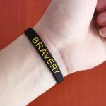 Factory Slogan Watchword Printed Adult Bracelets Custom Business Event Souvenir