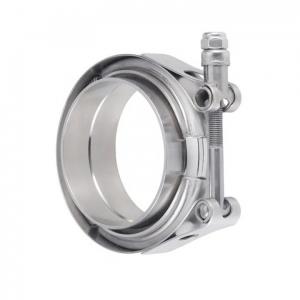 China Male Female 304 Stainless Steel Pipe Fittings Flanged V Band Clamp on sale