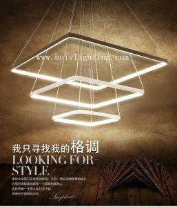 Wholesale Aluminium Acrylic LED Pendant Square 120W White 700*700*1000MM Modern from china suppliers