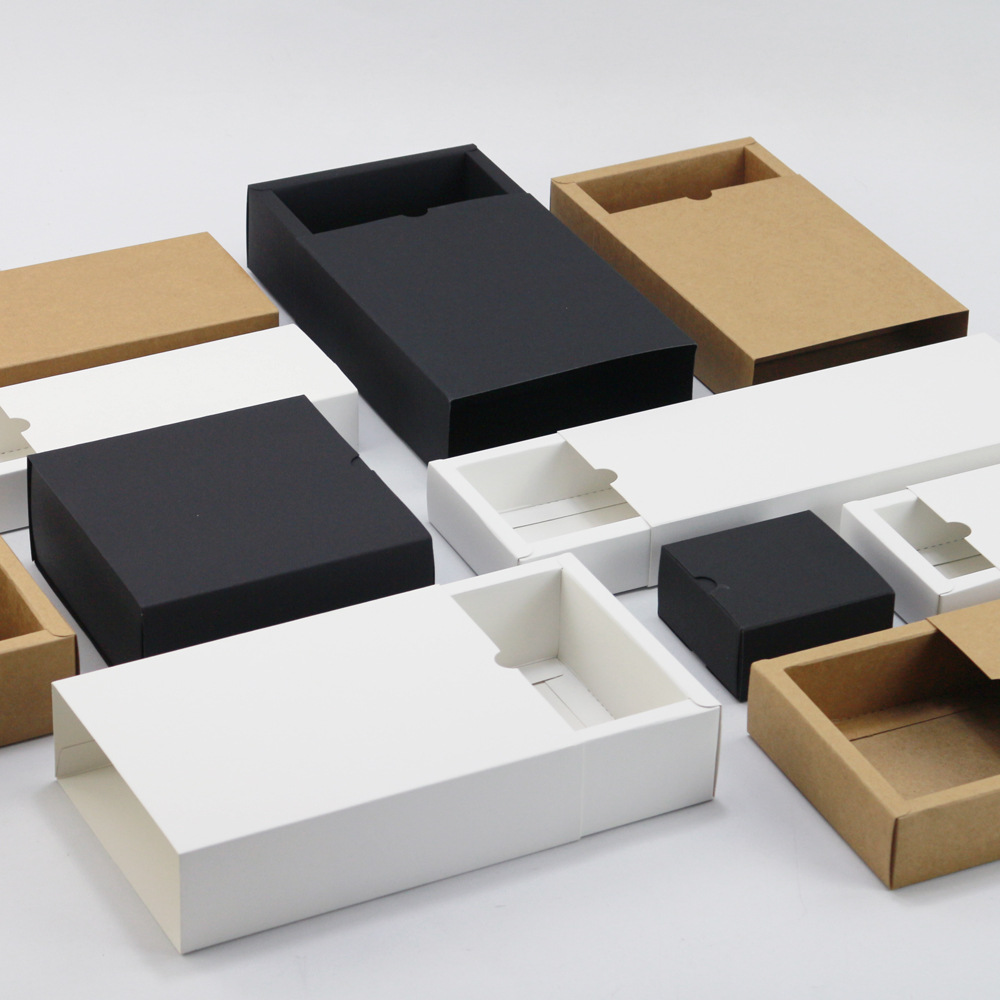 Watch Custom Recycled Blank Jewelry Package Slide Drawer Kraft Paper Material Packaging Boxes