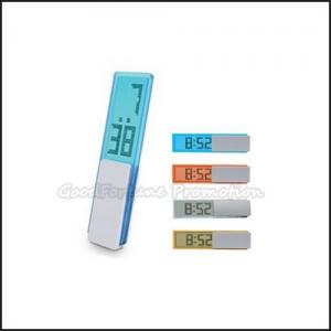 Wholesale Hot Sale high quanlity Promotional printed logo coloured fold LCD portable travel clock from china suppliers