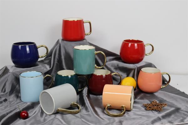 360cc fashion handgrip ball mug colorful tableware for office and home