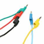 1000V Banana Plug Multimeter Test Leads Multicolor Tinned Copper