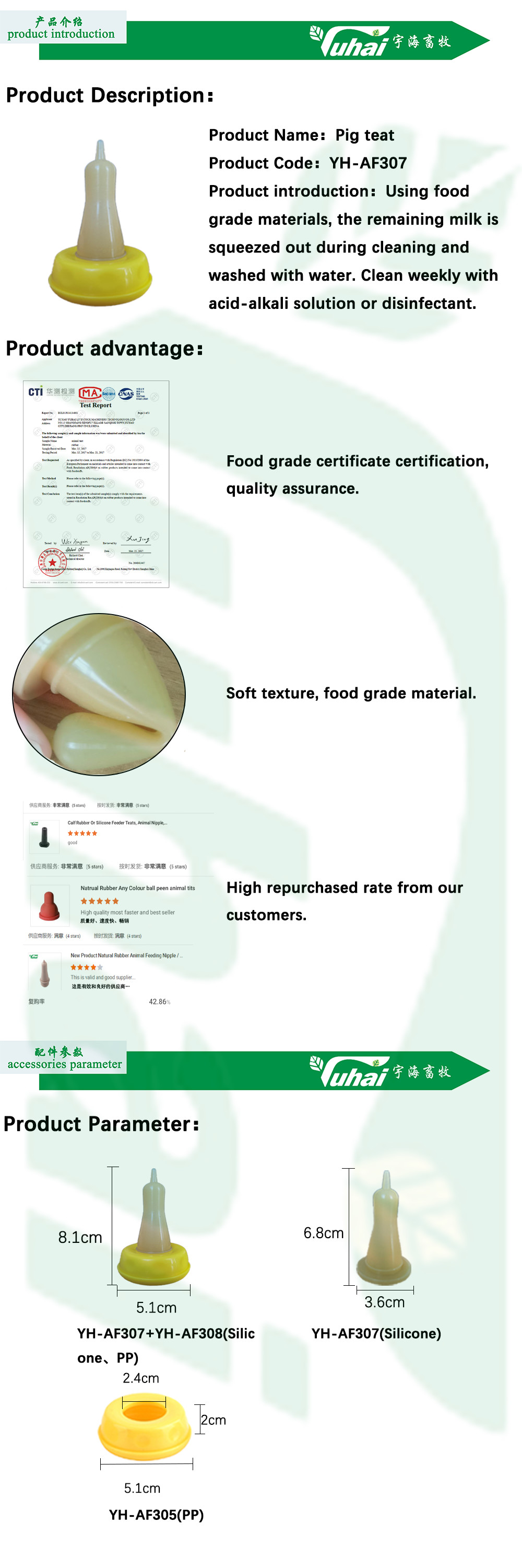 Silicon Feeding Bottle Teat Nipple Pigmic Piggle Bulls Sheep Animal Breast Mammal Pig Feeder