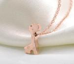 Wapiti Pendant Necklace Stainless Steel elk Necklace Rose Gold Jewelry Christmas