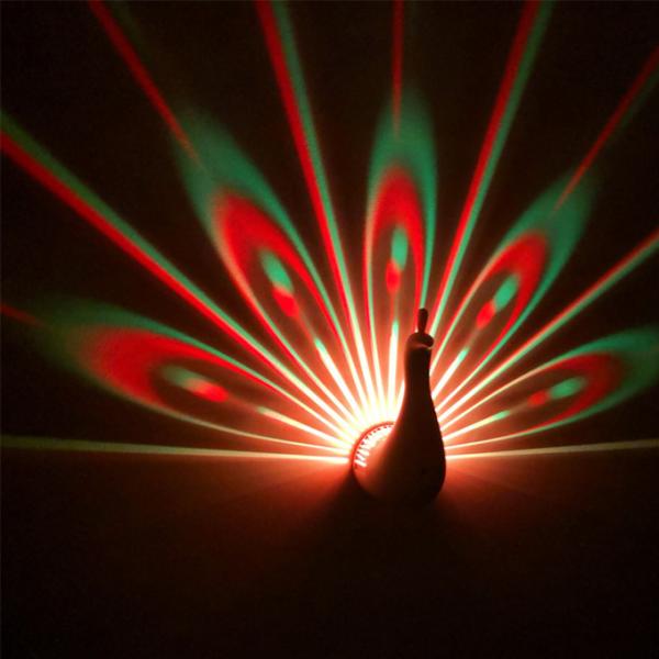 Novelty gifts product Peacock projection lamp, funny and attractive peacock