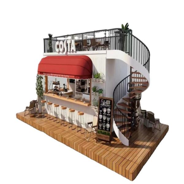 Colourful Camping Container House for Small Store Creative Design Steel