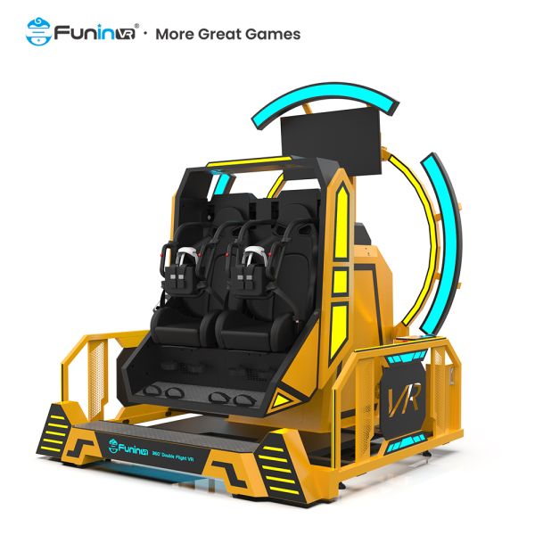 Upgrade Your Entertainment Business with 360° Double Flight 9D VR Simulator 40 Inches Display Screen Size Dynamic Platform