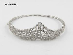 Wholesale CZ 925 Sterling Silver Bangles Bracelet Triangle Crown from china suppliers