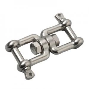 Wholesale Polished Stainless Steel Double Jaw Ended Swivel Eye Hook for Heavy-Duty from china suppliers