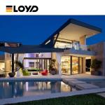 Modern Black Bifold Patio Door Frame Hurricane-Proof Exterior Fold Glass Door