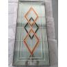 Buy cheap 62''X31'' Frosting Designs On Decorative Leaded Glass Brass Caming 25.4mm IGCC from wholesalers