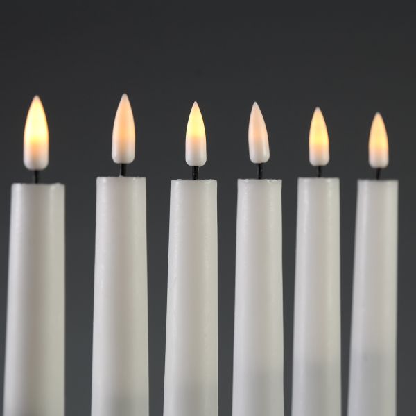 3D Flickering Flame LED Candle with Remote Control and Battery Operated for Wedding Decor