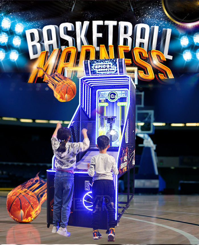 LED Epic Online Basketball Electric Arcade Machine 2 Player