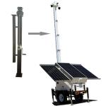 Q235 Steel Mobile Telescopic Mast Pole 20ft 23ft For Solar Powered Trailer