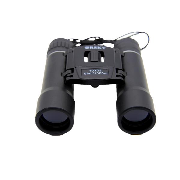 10x25 Long Range Lightweight Travel Binoculars 10.5mm Eye Relief For Games