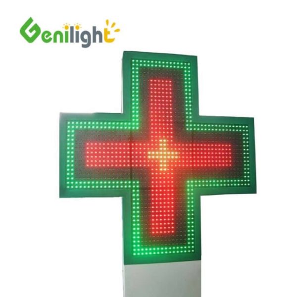 Outdoor Pharmacy Cross LED Display with Shining Flashing and SDK Function Integration