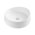 Art Vanity Counter Top Basin Round Shape White Glazed Color