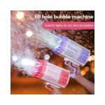 Bubble Gun Rocket 69 Holes Soap Bubbles Machine Christmas Gift Gun Shape