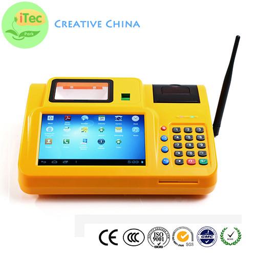 7 Inch touch Android Mobile POS id OCR identify Tablet POS Fingerprint payment