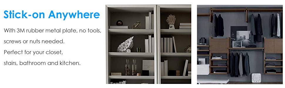 LED Motion Sensor Light 10 LED Under Cabinet Lighting - Stick On Lights Magnetic Wireless
