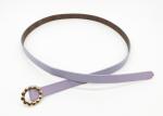 Genuine Childrens Leather Belts 1.4cm Width With Flower Shape Metal Buckle