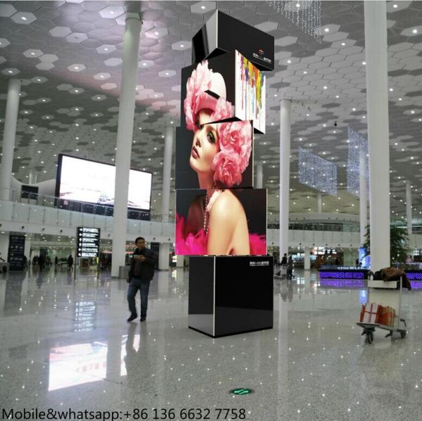 Quality standing led screen 360 degree advertising spinning led display for sale