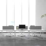 Commercial Office Furniture customization Four-Person Metal Legs Table
