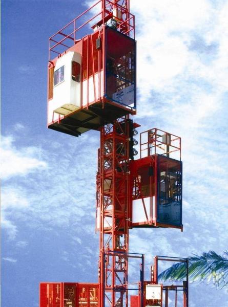 Customized Color Construction Material Hoists , Construction Elevator With 36m /