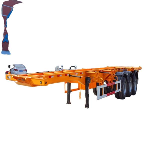 Semi-Trailer 3 Axles 40FT Flatbed/Skeleton Cargo Truck Trailers Container