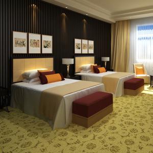 Wholesale Hotel Style Guest Room Furniture Bedroom Sets With Wooden Two Beds from china suppliers