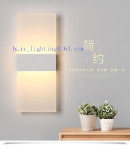 Wholesale Design Acrylic Wall Lamp Bedside Light A Rectagle Black Color or White 7w from china suppliers