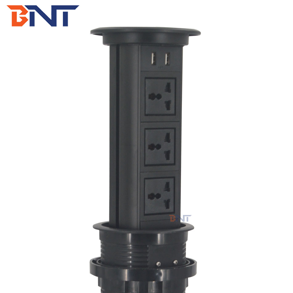 Multifunctional kitchen pop up power socket with wireless phone charger