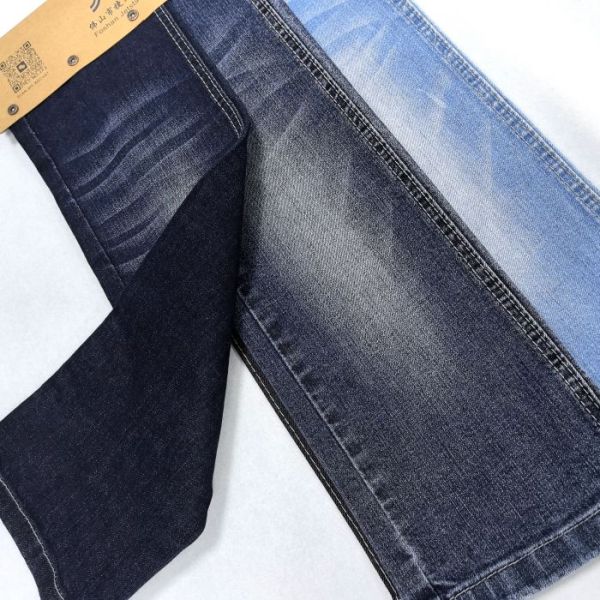 9.2oz Light Weight Stretch Denim Fabric for Fashion Accessories-Shoes Dark Blue Lightweight