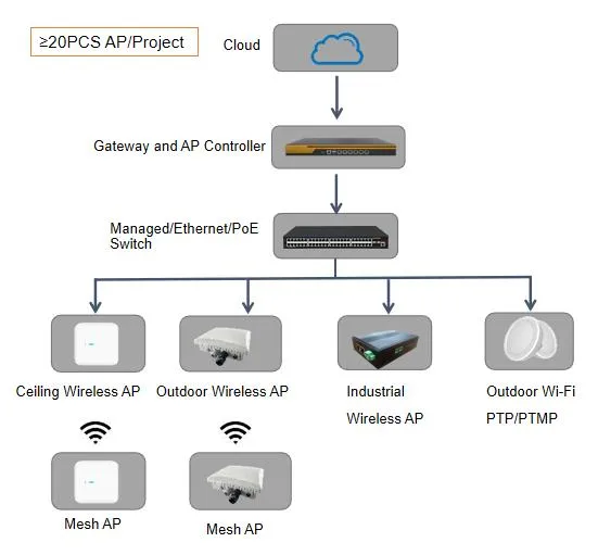 2.4G+5g Outdoor Wireless Ap Support Mesh, AC Controller/Cloud Management