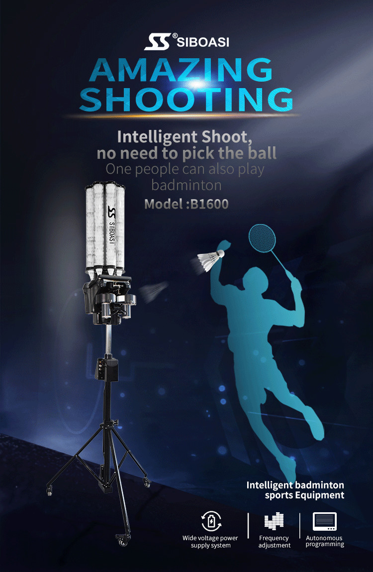 140KM/H Portable Badminton Shuttlecock Shooting Machine DC12V