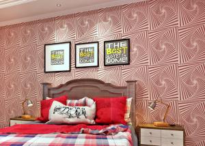 Wholesale Pink Mauve Living Room 3D Home Wallpaper with Scatter Beads Technology , Modern Style from china suppliers