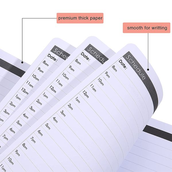 Offset Printing Hardcover Custom Journal Planner Glue Binding Daily Agenda Notebook