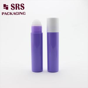 China SRS cosmetic empty purple 30ml plastic deodorant roller bottle on sale