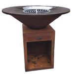 Outdoor camping Corten Steel Charcoal BBQ Grill Large Barbecue Grill Machine