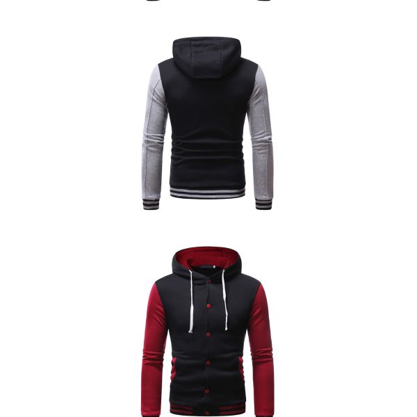 Custom Logo Running Top Color Contrast Felpa Long Sleeve Outdoor Bluzy Sweatshirts Mens Hoodies With Pocket