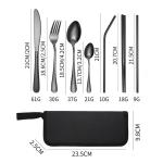 Lightweight And Reusable Stainless Steel Cutlery Set For Camping 10 Pieces