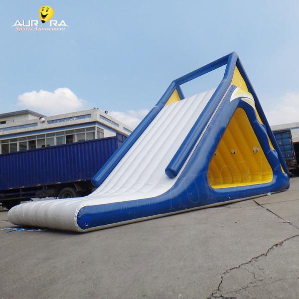 PVC Tarpaulin Outdoor Inflatable Water Toys Floating Water Slide Climbing Wall
