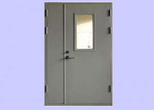 Wholesale 60 min Gray Unequal Leaf Galvanized Steel Insulated Fire Door, Left/ Right Hand from china suppliers