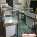 Brush stainless steel retail jewelry showcase display showroom design for rings