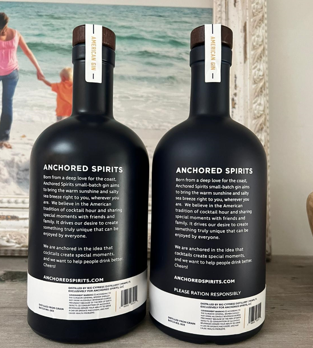 750ml OLSO OR Nordic Sytle GLASS Bottle Anchored Spirit Gin Bottle