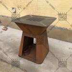 Commercial Charcoal Corten Steel BBQ Grill for Backyard