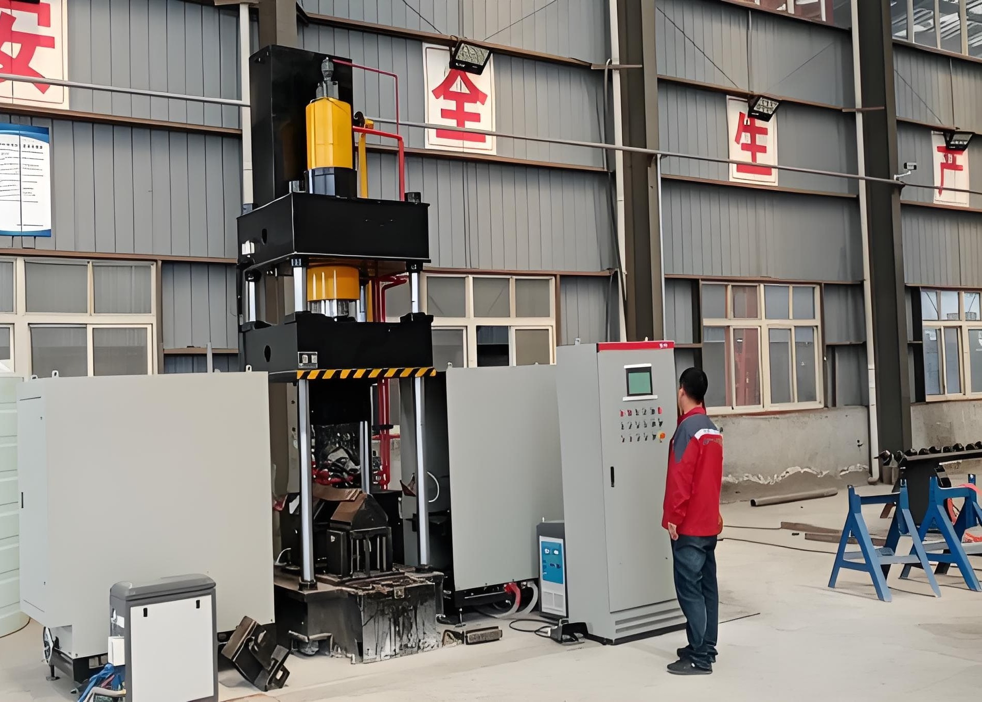 Hydraulic CNC Heating Bending Machine For Angle & Plate With High Capacity