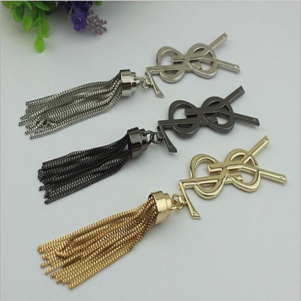 Handmade DIY handbag accessories making 185 length zinc alloy metal cord end cap